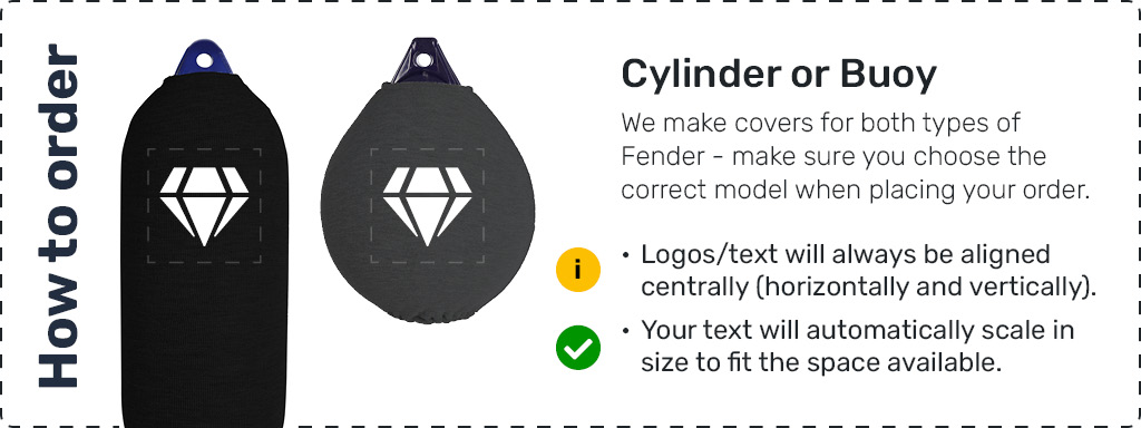 Cylinder or Buoy - information on customising your fender covers